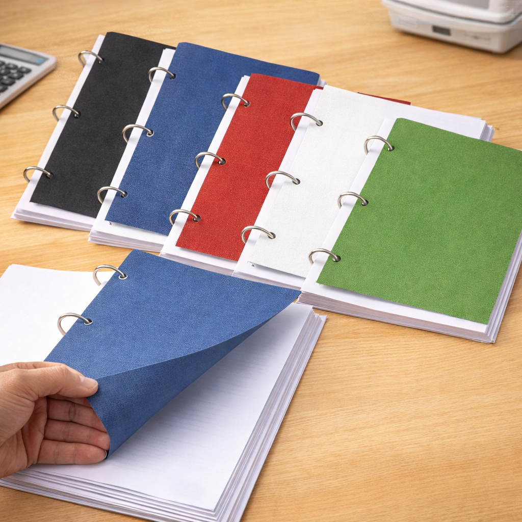 Coperta indosariere documente, format A4, carton texturat 230g/mp, top 100 coli Verde - imagine 26